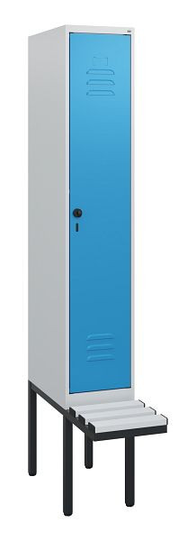 C+P Umkleidespind Classic PLUS, 1950x300x815mm, 7035/5012, Drehriegel, 0800405-10 S10034