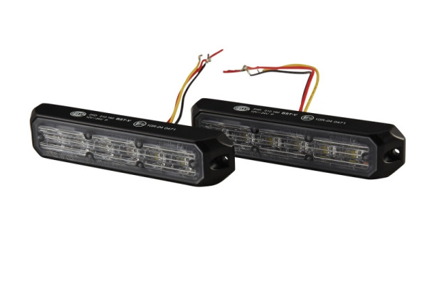 HELLA LED-Blitz-Kennleuchte - BST - 12/24V - weiß - Anbau/Schraubanschluss - Kabel: 150mm, 2XD 012 160-971