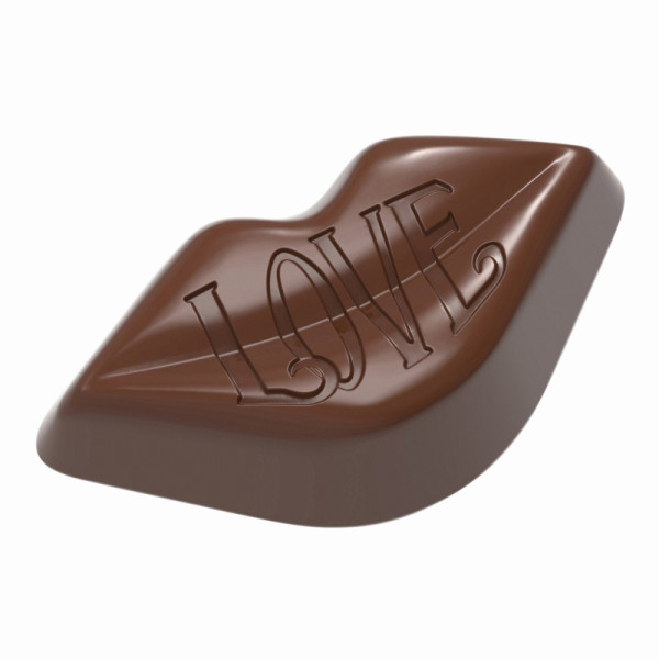Schneider Schokoladen Form - Kussmund Love, 275 x 135 x 24 mm / 43,03 x 23,5 x 13,5 mm, 8,5 gr, 3 x 7 Stück, 421893
