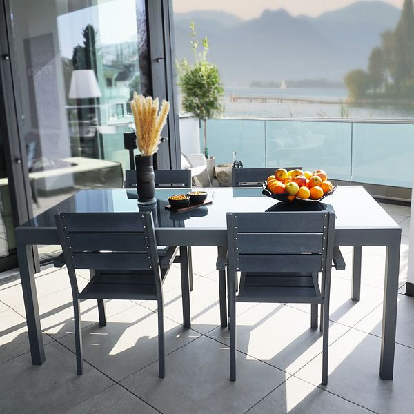 HOME DELUXE Sitzgruppe Garten SOL MADERA - Tisch & 10 Stühle, 48120