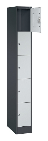C+P Schließfachschrank Serie 8070, H1950xB240xT480mm, 7016/7035, 80700-10 S10450