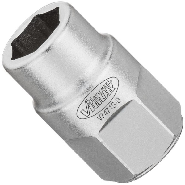 VIGOR Steckschlüssel, kurz, 9 mm, V7471S-9, 4047728074742