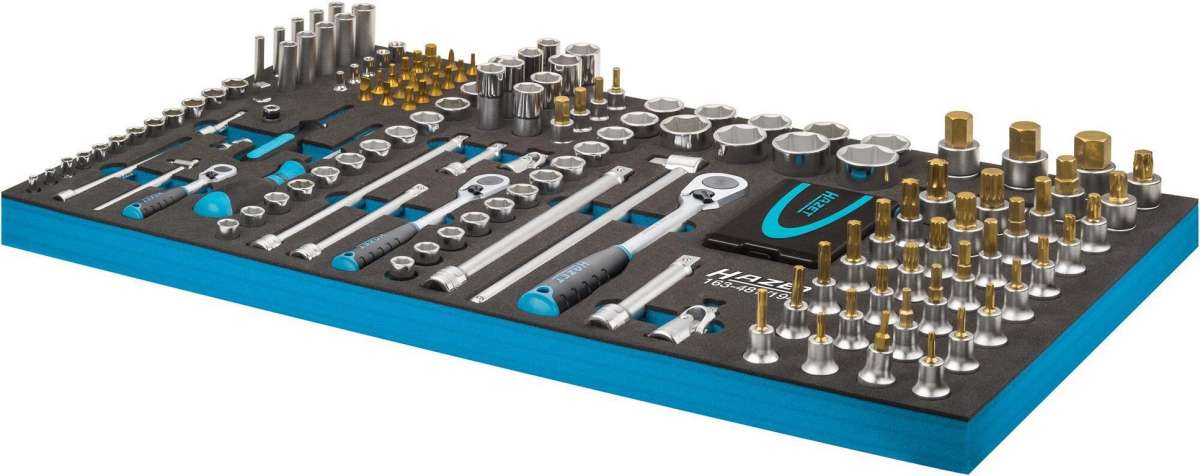 HAZET Steckschlüssel-Satz 1/2 Zoll – 15-teilig, Made In Germany, Mit Safety-Insert-System