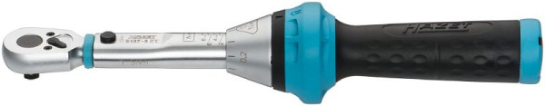 Hazet Drehmoment-Schlüssel, Nm min-max: 1 - 9 Nm, Toleranz: 4%, Vierkant massiv 6,3 mm (1/4 Zoll), 5107-3CT