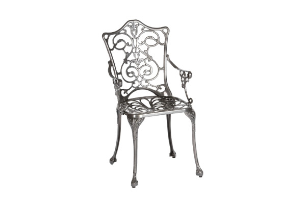 Merxx Lugano Sessel, mit verspieltem Muster, graphit, Aluminiumguss, 21110-217