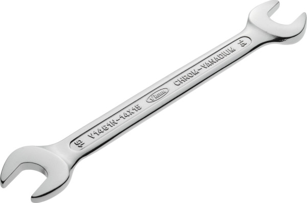 VIGOR Doppel-Maulschlüssel, Außen-Sechskant Profil, 14 x 15 mm, V1461N-14X15