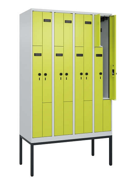 C+P Z-Spind Evolo PLUS, Gestell, 8 Fächer, 2120x1200x500mm, 7035/0024, Drehriegel, 0490337-408 S10011