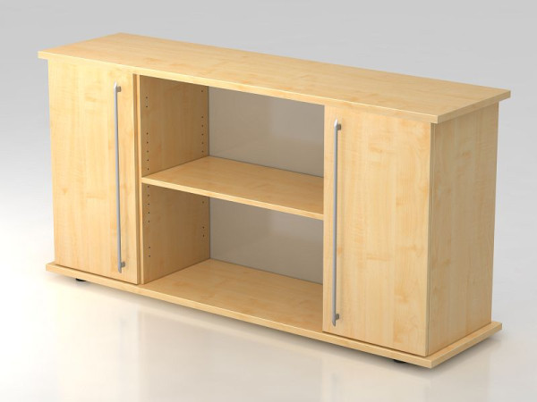 Hammerbacher Sideboard 2 Türen 166cm Relinggriff Ahorn/Ahorn, 166,1x44,8x84 cm (BxTxH), VSB2T/3/3/RE
