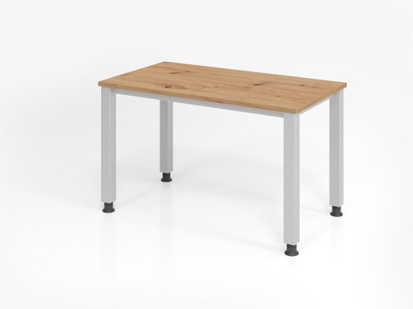 Hammerbacher Schreibtisch QS612, 120 x 67 cm, Platte: Asteiche, 25 mm dick, 2 mm ABS-Kante, Rechteckform, VQS612/R/S