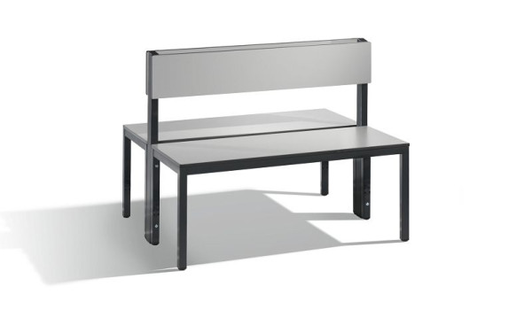 C+P Doppelseitige Sitzbank mit Rückenlehne, Basic Plus, H796xB1000xT760mm, 8060-400 S10001