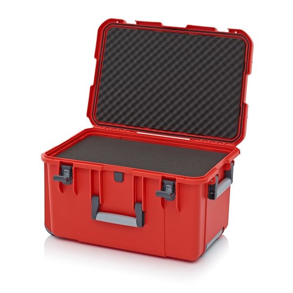 Auer Schutzkoffer Pro Trolley, Blutorange, ohne Schloss, Würfelpolster, CP 6433 B1-2002
