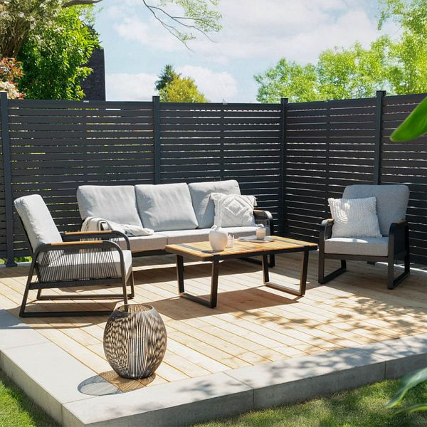 HOME DELUXE Gartenlounge Aluminium MARABA, Für 5 Personen, 72134