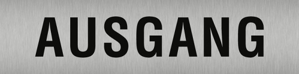 Moedel Piktogramm Ausgang, Edelstahl, selbstklebend, 160x40 mm, 57345