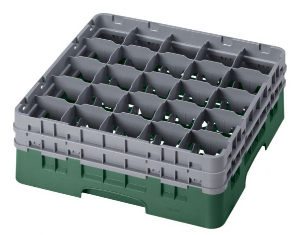 Cambro Spülkorb mit 25 Fächer Camrack® 13,3 cm Flaschengrün, 25S434119