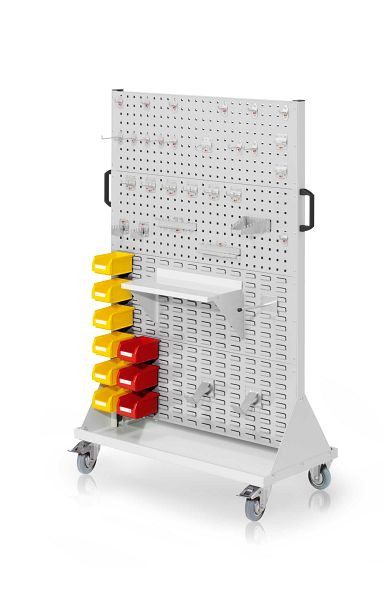 Kappes RasterMobil Größe 4 RAL 7035, H1580 x B1000 x T500 mm, 4x Loch-/4 Schlitzplatten, 7022.01.3913