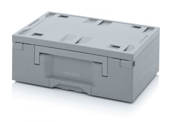 Auer Toolboxen Pro, 60 x 40 x 23 cm, Box hellgrau, Deckel hellgrau, TB 6422 F2