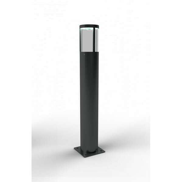 Schake Pollerleuchte, Stahlrohr Ø 152mm, Gesamthöhe 1000mm, feuerverzinkt, pulverbeschichtet, anthrazit eisenglimmer DB703, Glasart: klar, 40156EBKD