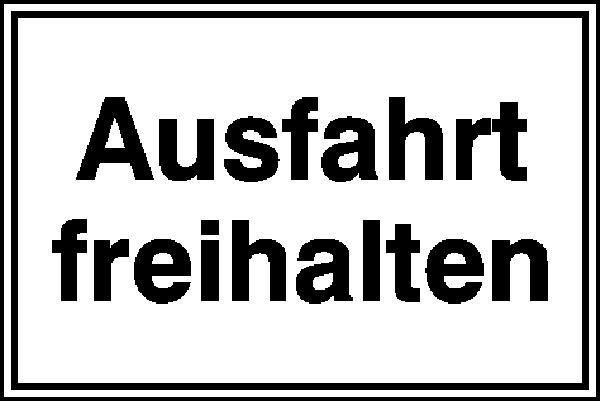 SafetyMarking Hinweisschild, Ausfahrt freihalten, BxH 25x15 cm, Aluminium, 11.5238