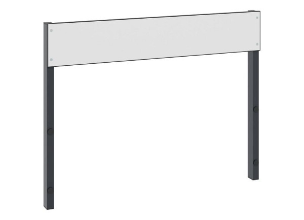 C+P Rückenlehne 1-seitig, Feuchtraum, H796xB1000 mm, Schwarzgrau/HPL Weiß, 8060-731 S10001