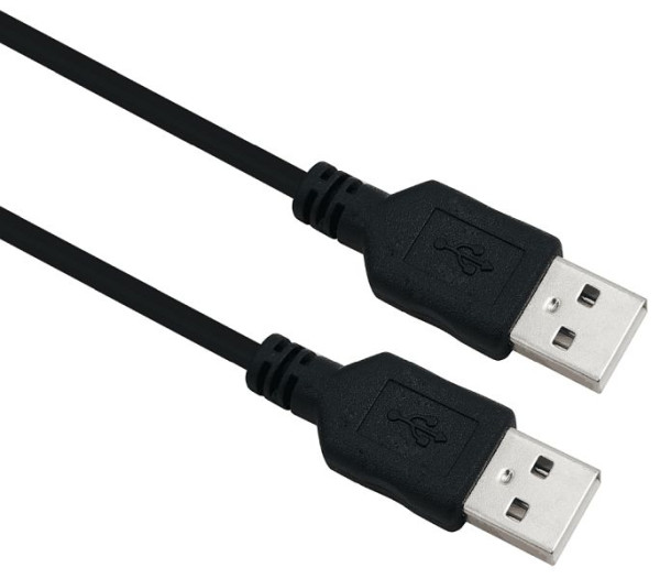 Helos Anschlusskabel, USB 2.0 A Stecker/A Stecker, 0,5m, schwarz, 288297