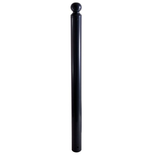 Stein HGS Stilpoller Ø 89 mm mit Kugelkopf, ortsfest /zum Einbetonieren, gelb beschichtet mit schwarzen Streifen, 1 Öse, 488bsonder-gs-1