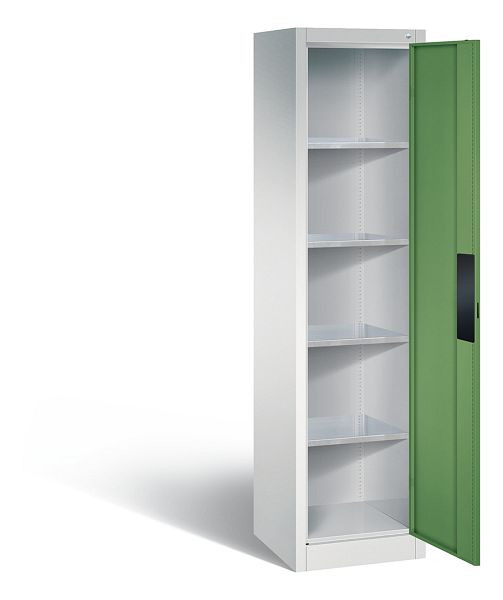 C+P Werkzeugschrank Acurado, H1950xB502xT500mm, Farbe: Lichtgrau / Resedagrün, Muldengriff, 8901-052 S10077