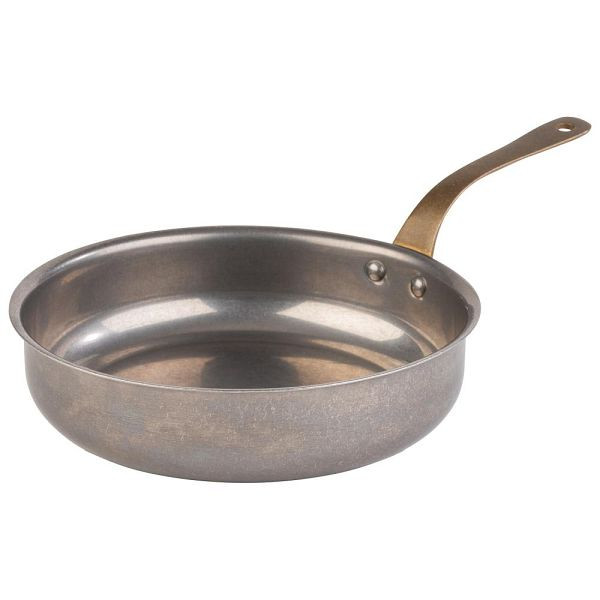 APS Serviertopf / Stielkasserolle "SNACKHOLDER", Edelstahl, Ø 18,5 cm, Höhe 4,5 cm, 0,9 Liter, Antik-Edelstahl-Look, 40784