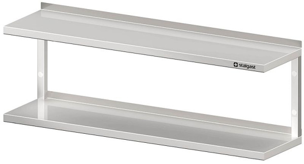 Stalgast Doppel-Wandbord mit Winkelkonsolen, 900x400x390 mm, verschweißt, VWB09405