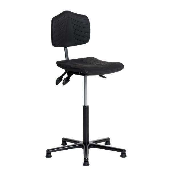 SOFAME Arbeitsstuhl ERGOSOFT 2010 mit Gleiter, Sitzhöhe 56-82, Aluminium-Fußkreuz, W050040005