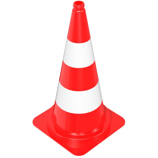 Stein HGS Leitkegel aus PVC, Höhe 750 mm, rot-weiß, tagesleuchtend, 12366