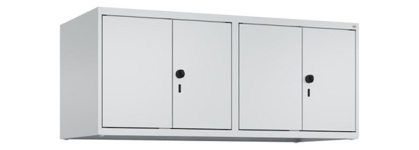 C+P Schrankaufsatz Classic PLUS, C Aufsatzschrank Classic PLUS, 4 Abteile, 500x1200x500mm, 7035/7035, Drehriegel, 080092-40 S10009