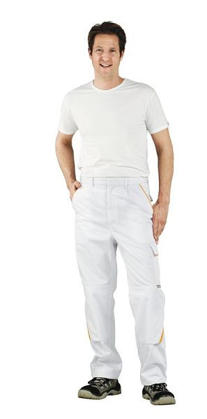 Planam Highline Bundhose, reinweiß/reinweiß/gelb, Größe 50, 2327050