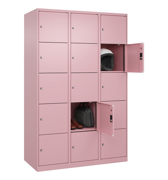 C+P Schließfachschrank Evolo PLUS, 15 Fächer, 1850x1200x500mm, 3015/3015, 049000-325 S10024