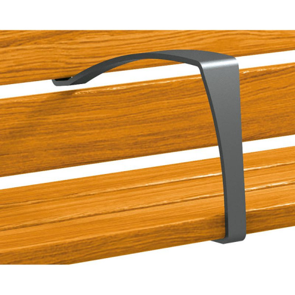 STEIN HGS PROCITY® Bank Silaos® für Senioren Holz & Stahl / Zubehör Armlehne, RAL 3020, 78368.0002