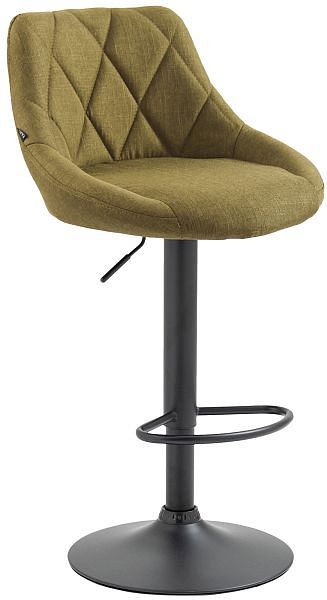 CLP Barhocker Lazio Stoff schwarz, grün, 321777, 4251756486792