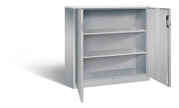 C+P Büroschrank Acurado, H1200xB1200xT400mm, Farbe: Weißaluminium, Muldengriff, 3 OH, 9467-1200 S10194