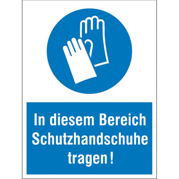 Stein HGS Kombischild, In diesem Bereich Schutzhandschuhe tragen!, 43.0420
