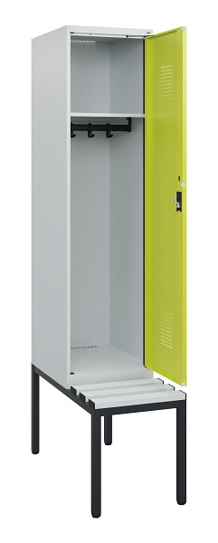 C+P Spind Evolo PLUS, 1 Abteil, 1950x400x815mm, 7035/0024, Zylinderschloss, Material Sitzfläche Kunststoff, Sitzbank, 0490505-12 S10096