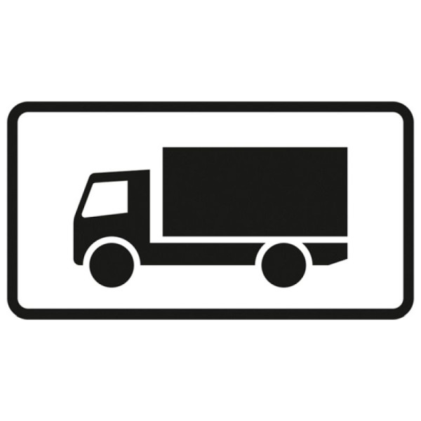 Stein HGS Nur Kraftfahrzeuge mit einer zulässigen Gesamtmasse über 3,5 t, Nr. 1010-51, 750 x 412 mm, Flachform 2 mm, RA2, 1010-51-321