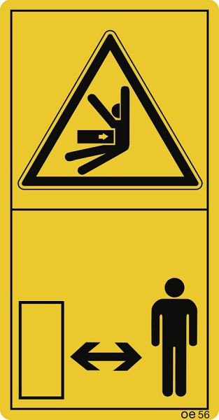 Moedel Ausreichend Sicherheitsabstand zum..., Folie, 88x168 mm, VE: 2 Stück/Bogen, 69878