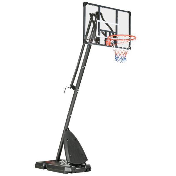 SPORTNOW Basketballständer 293-350 cm Basketballkorb mit Ständer, Rollen Stahl, A61-045V00BK
