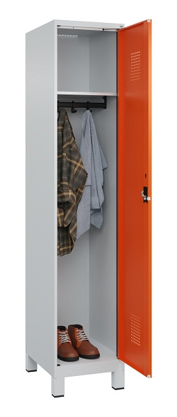 C+P Spind Evolo PLUS, mit Füßen, 1 Abteil, 1950x400x500mm, 7035/2004, Verschluss Zylinderschloss, Ablageböden 1, 049010-12 S10029