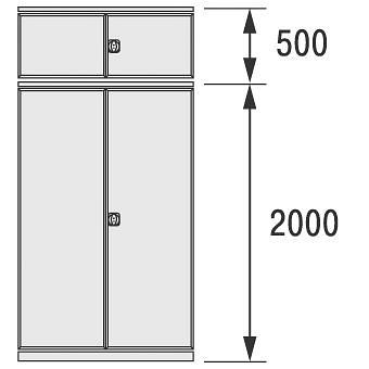 BITO Flügeltür 1300x2500 RAL7035 Set, 29957, 4250692942171