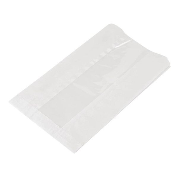 Vegware Große Wärmetüten aus Glassinepapier mit NatureFlex-Sichtfenster, VE: 500 Stück, CL688