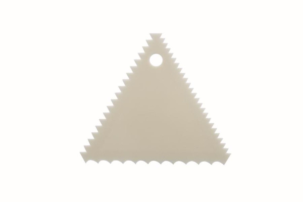 Schneider Cremeschaber mit Kamm, ABS, elfenbein, Größe: 105 x 105 x 105 mm Dreieck, 227235