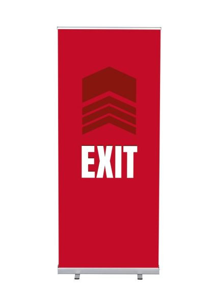 Showdown Displays Roll-Banner Budget 85 Komplettset Ausgang Rot Englisch, RBB085LSFI382