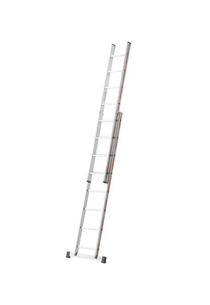 HYMER Stufenschiebeleiter, zweiteilig, 2x8 Sprossen/Stufen, 484616