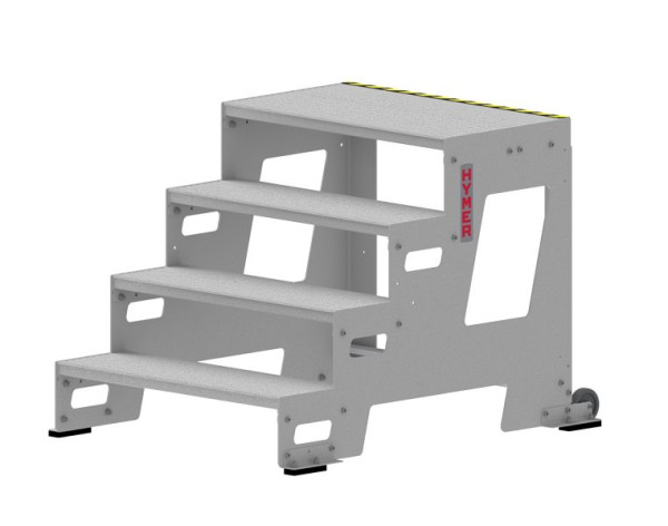 HYMER Industrietritt nach DIN EN 14183, Stufenbreite 1000 mm, Standhöhe 0,80 m, 22711004