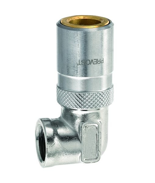 Prevost Kupplung mit zylindrischem Innengewinde 90°, Durchmesser= 6 mm, IG BSPP= G 1/4, PREOL 061101RE