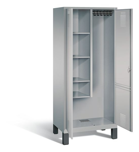 C+P Putzmittel-Spind Evolo, H1850xB810xT500mm, Farbe: Weißaluminium, 48110-02 S10098